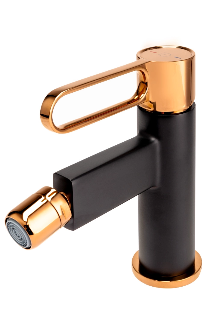 Смеситель для биде FDesign Zaffiro Black/Gold