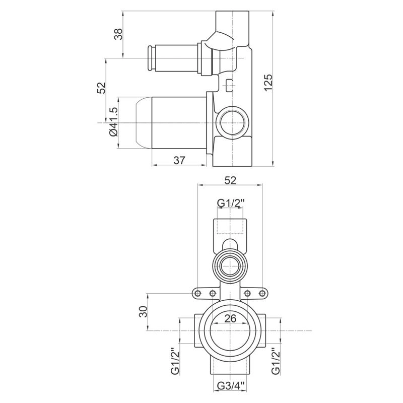 Set instalare baterie duș încastrată Herz UH00368 — 2