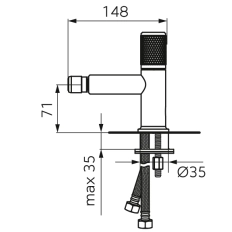 Baterie bideu FDesign Ardesia FD1-ARD-6-25