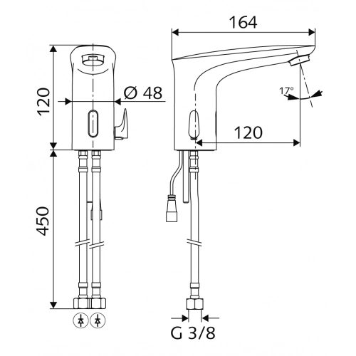 Baterie lavoar electronică cu infraroșu Schell Modus E 9V 021740699 — 2