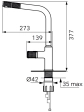 Baterie bucătărie cu dus extractibil FDesign Ardesia FD1-ARD-8-25