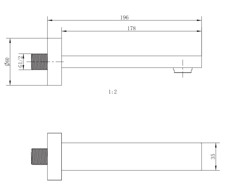 Pipa cada FDesign 196mm 1/2 FD8-004-11