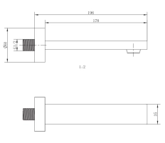 Pipa cada FDesign 196mm 1/2 FD8-004-11