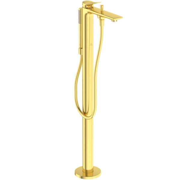 Напольный смеситель для ванны Ideal Standard Atelier Conca Grande Brushed Gold BD460A2