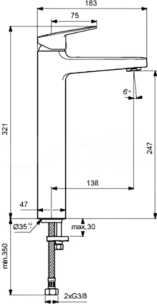 Смеситель для раковины высокий Ideal Standard Ceraplan Chrome — 5