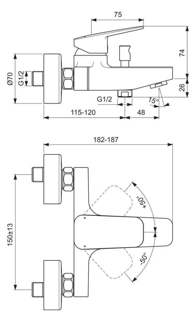 Baterie cada Ideal Standard Ceraplan BD256AA