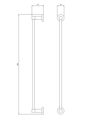 Полотенцедержатель Omnires Modern Project 60cm MP60216NI