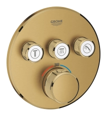 Встраиваемый термостатический смеситель для душа 3 режима Grohe GRT Smartcontrol Brushed Cool Sunrise 29121GN0