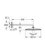 Pălărie duș cu braț Grohe Rainshower Mono Round 26558000 31 cm