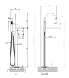 Baterie freestanding pentru cada Omnires Y Y1233NI