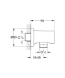 Cot racord de perete 1/2 Grohe Rainshower Warm Sunset 27057DA0
