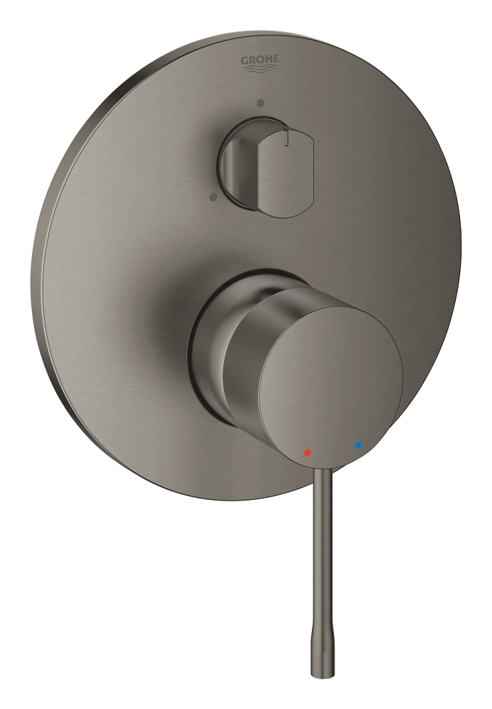Baterie duș încastrată 3 cai Grohe Essence Brushed Hard Graphite