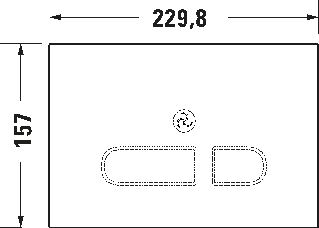 Клавиша смыва Duravit A2 Glass White — 3