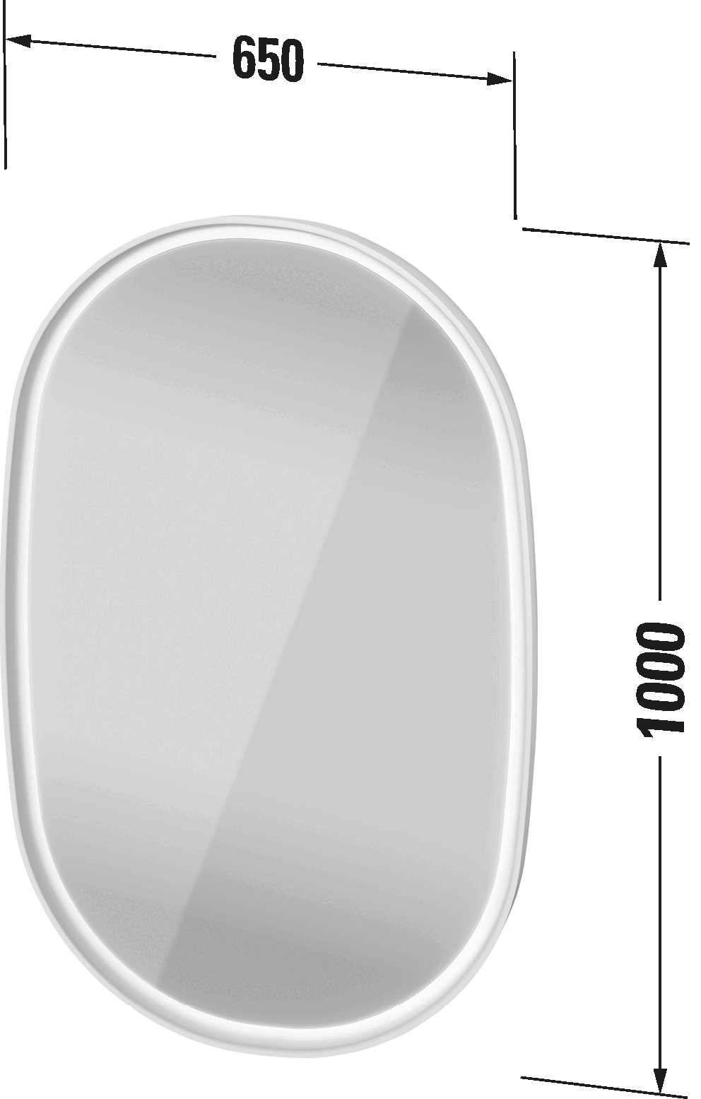 Зеркало с LED подсветкой Duravit Aurena 1000x650 mm AU7086000000100 — 3