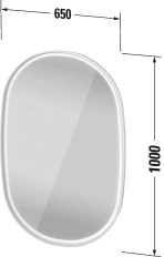 Зеркало с LED подсветкой Duravit Aurena 1000x650 mm AU7086000000100