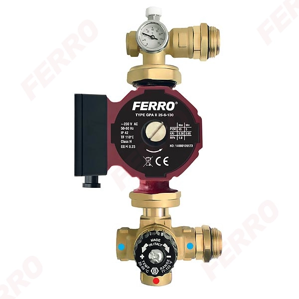 Смесительная группа для теплых полов Ferro GM60GPA
