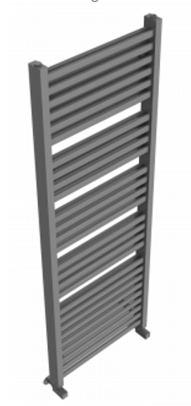 Radiator baie din otel Aquarius/Anthra 1200x500