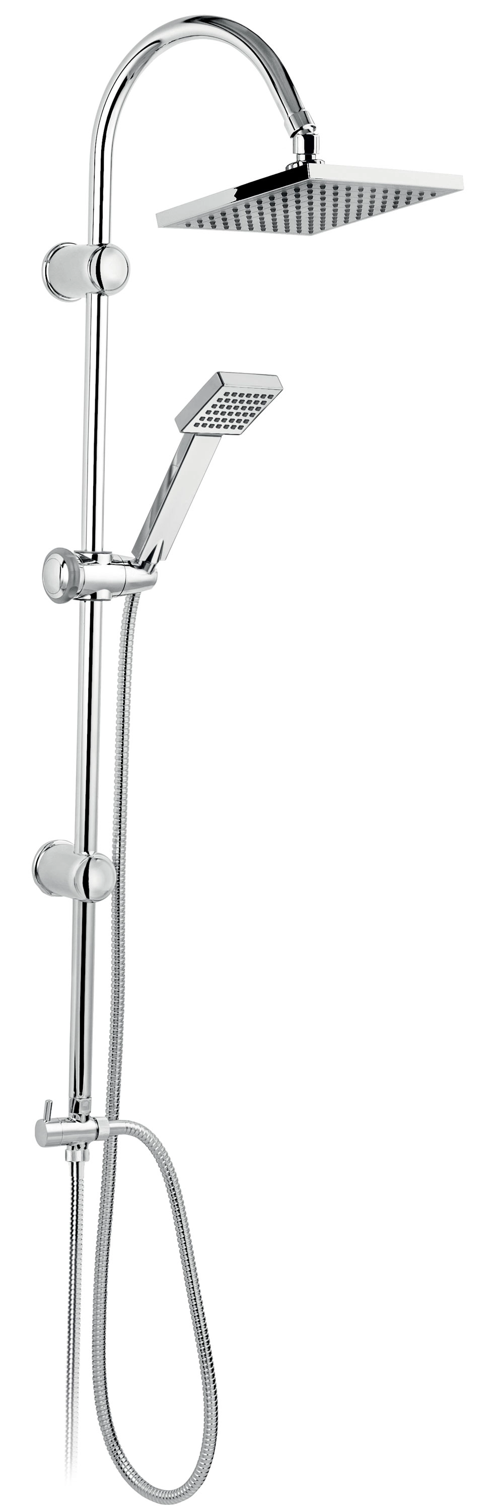 Душевая стойка с верхним душем Ferro Squerto Chrome NP22