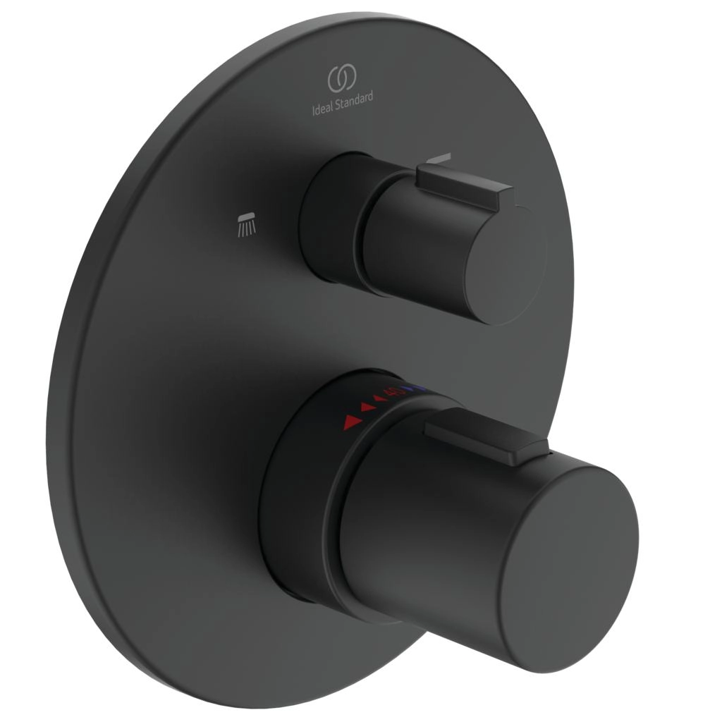 Встраиваемый термостатический смеситель для душа 2 режима Ideal Standard Ceratherm T100 Black