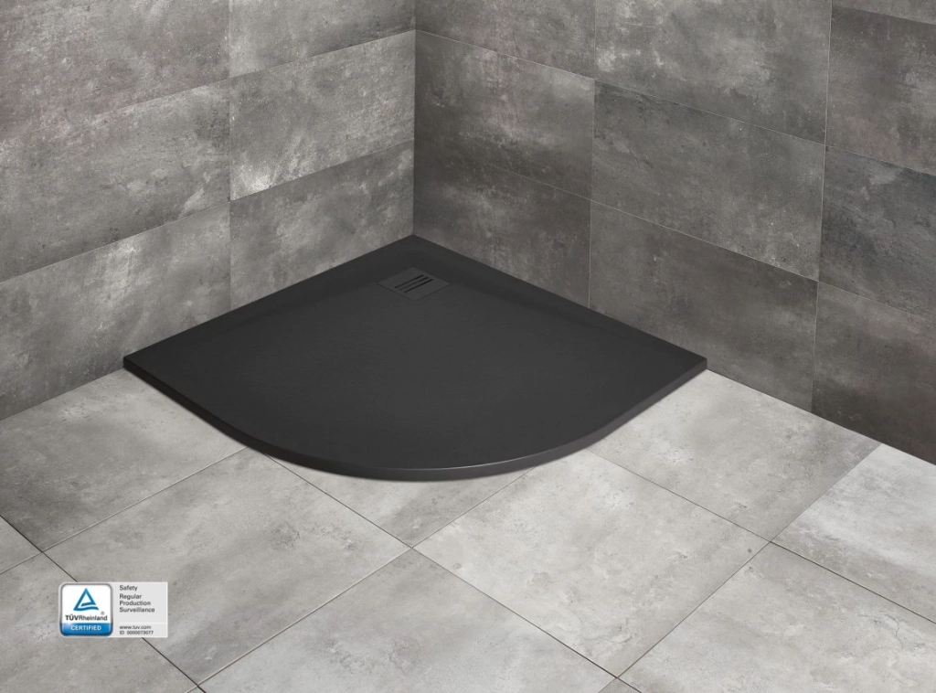 Cadita dus Radaway Kyntos A 1000x1000x30 negru (HKA100100-54)