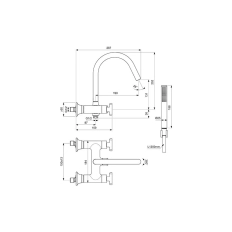 Baterie cada Ideal Standard Atelier Joy Neo BD162AA cu accesorii