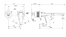 Смеситель встраиваемый для раковины Ideal Standard Atelier La Dolce Vita BD957AA