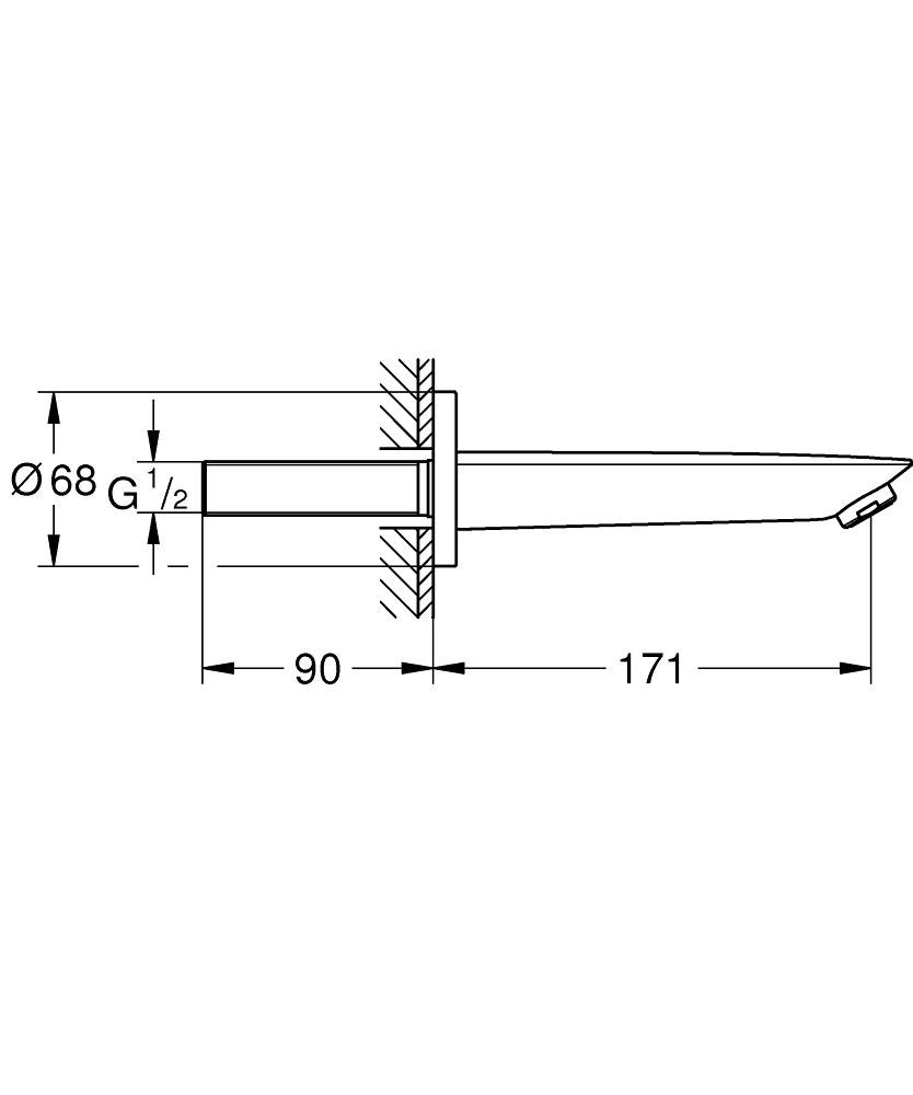 Pipa cada Grohe Baucosmopolitan 13255001