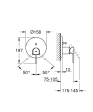Baterie duș încastrată 2 cai Grohe Plus 24060003