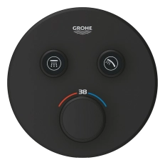 Baterie duș încastrată termostatată 2 cai Grohe GRT Smartcontrol Phantom Black 29507KF0