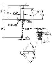 Baterie lavoar Grohe Lineare S 23106001