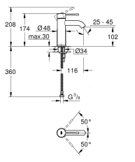 Baterie lavoar Grohe Essence S 24172001