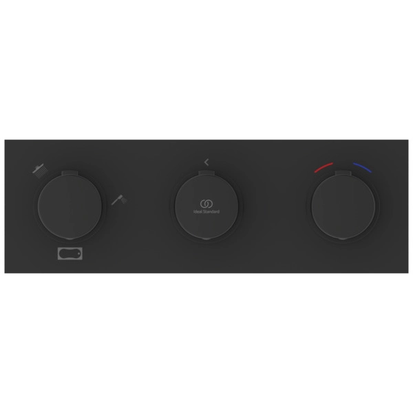 Встраиваемый термостатический смеситель для душа 3 режима Ideal Standard Ceratherm C100 Silk Black с монтажным корпусом — 2