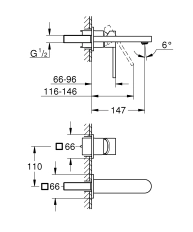 Смеситель встраиваемый для раковины Grohe Plus 29303003