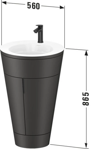 Умывальник отдельностоящий Duravit Starck 1 60.5x56 cm — вид 2