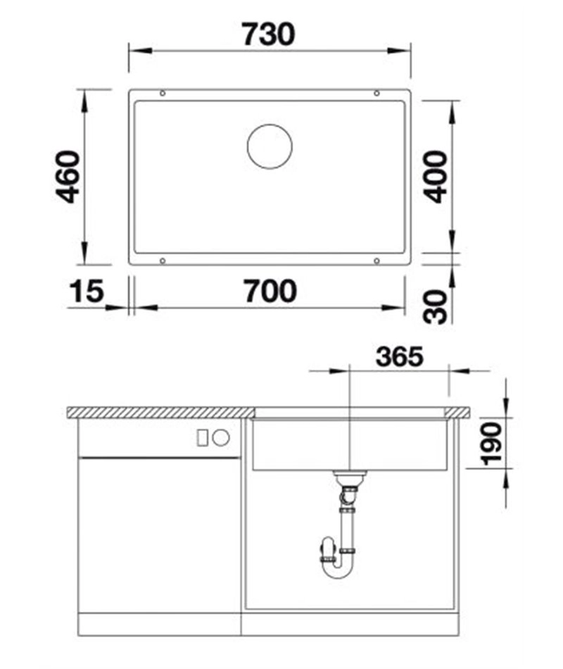 Chiuveta Blanco Subline 700-U — 3