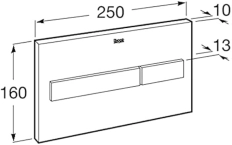 Clapeta actionare Roca PL7 Black Mat A890088206