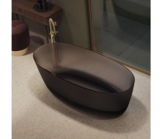 Cada SOLID SURFACE RIHO OVAL 160x72 Frosted Umber