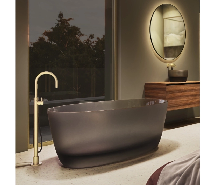Cada SOLID SURFACE RIHO OVAL 175x80 Frosted Smoke