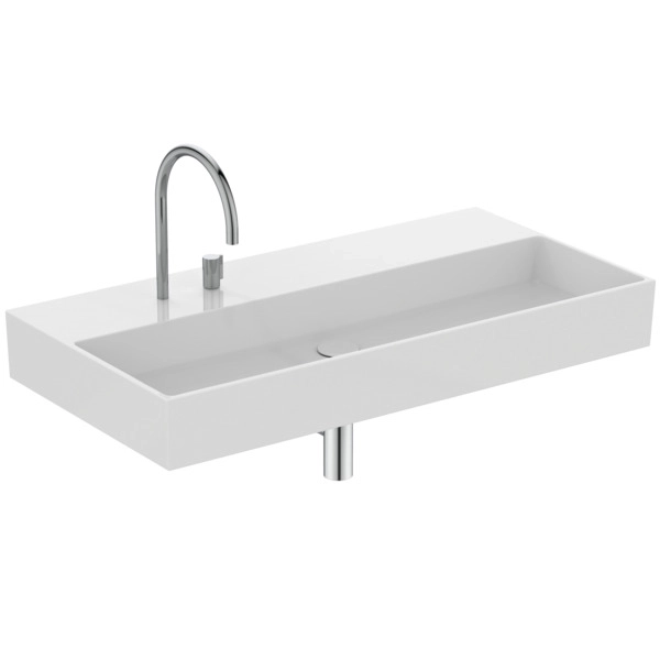 Lavoar pe blat Ideal Standard Atelier SOLOS 100x50cm pentru baterie cu 2 gauri (T537001)