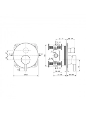 Встраиваемый смеситель для душа 2 режима Ideal Standard Ceraline A7389XG