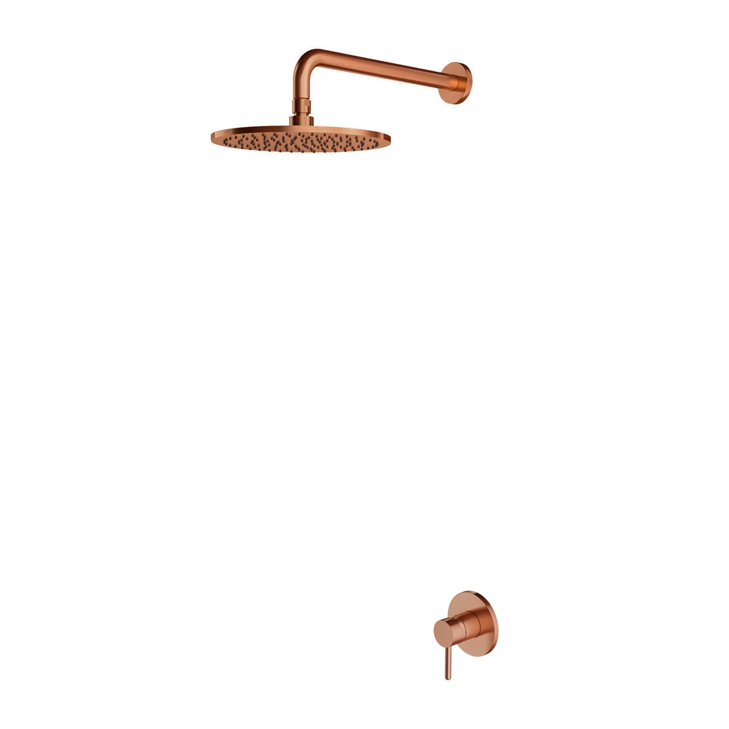 Душевой комплект Omnires Y Brushed Copper 1 режим + монтажный корпус