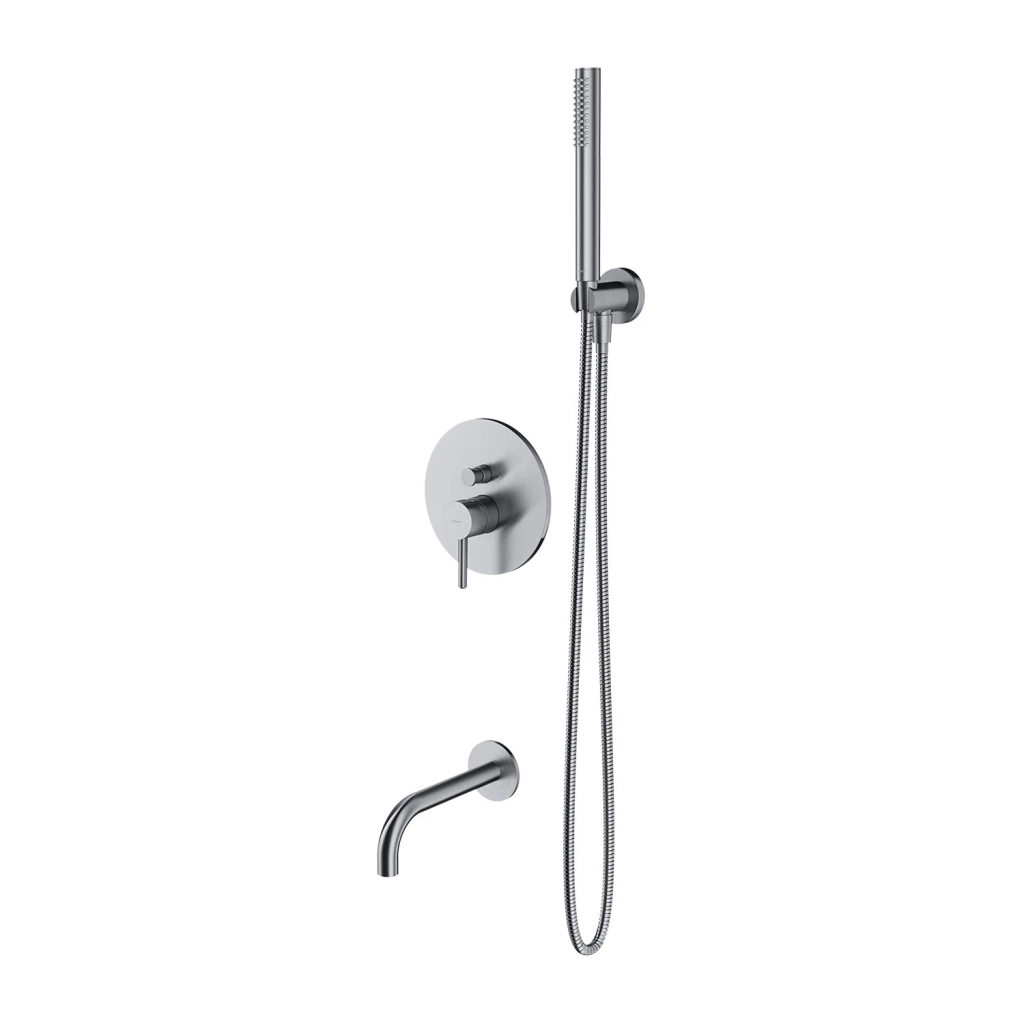 Set de duș îngropat Omnires Y Brushed Nickel SYSYW01NI