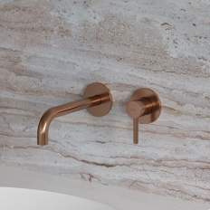 Смеситель встраиваемый для раковины Omnires Y (19-21 cm) Brushed Copper Y1215HLCPB