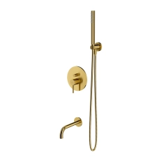 Душевой комплект Omnires Y Brushed Gold SYSW01GLB