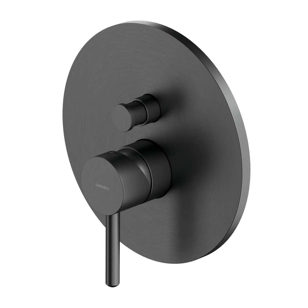 Baterie duș încastrată 2 cai (+ set instalare) Omnires Y Brushed Graphite Y1235GR