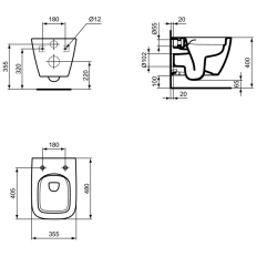 Унитаз подвесной Ideal Standard i.life S Compact RimLS+ (T459201)