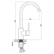 Смеситель кухонный Ferro Freya BFR41S