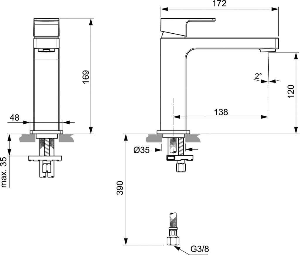 Смеситель для раковины Ideal Standard Edge Grande M — 5