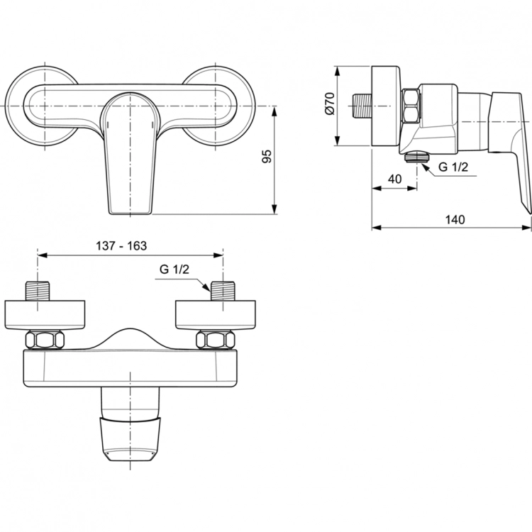 Смеситель для душа Ideal Standard Tesi — 2