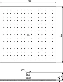 Верхний душ Ideal Standard IdealRain Cube Easy-Clean 400x400 Silver Storm — 2